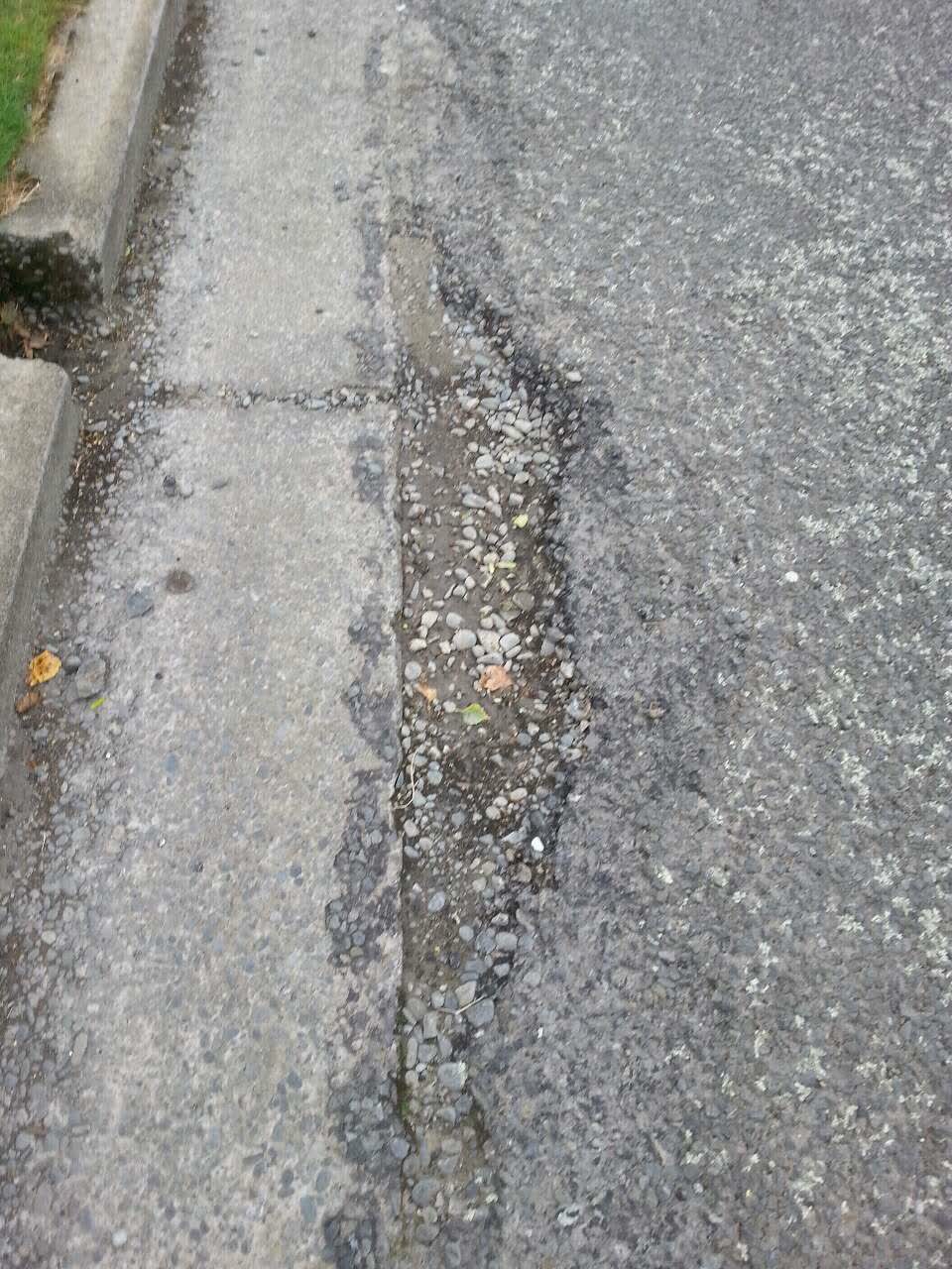 The photograph attached to this roading/streets report