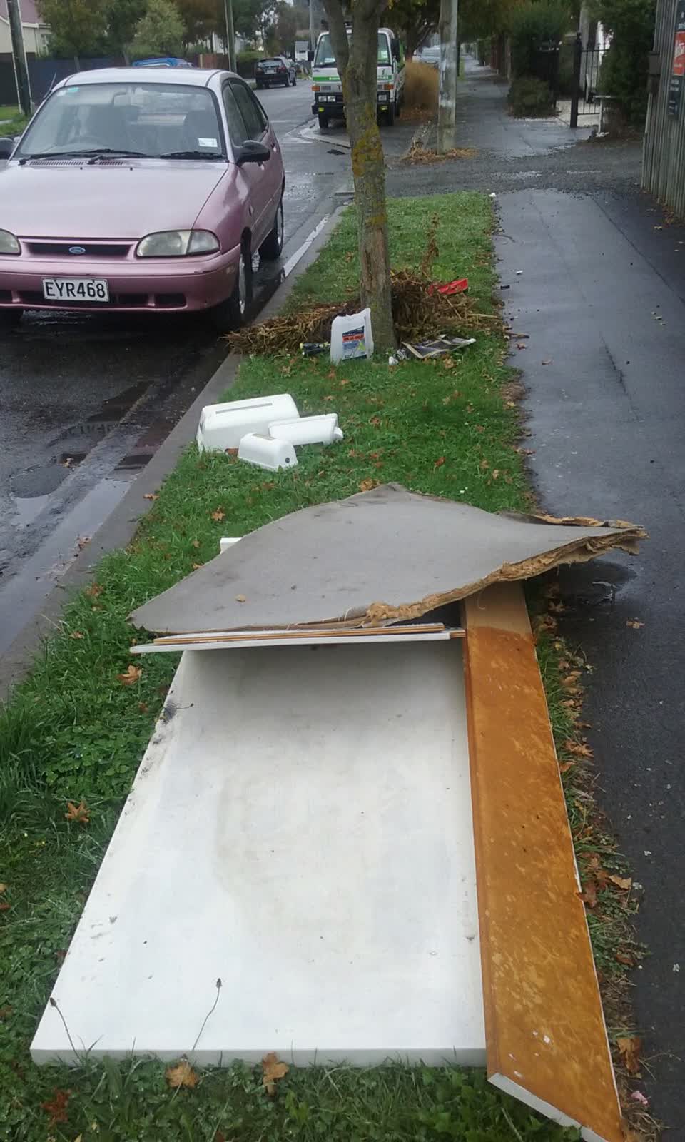 The photograph attached to this rubbish/recycling report