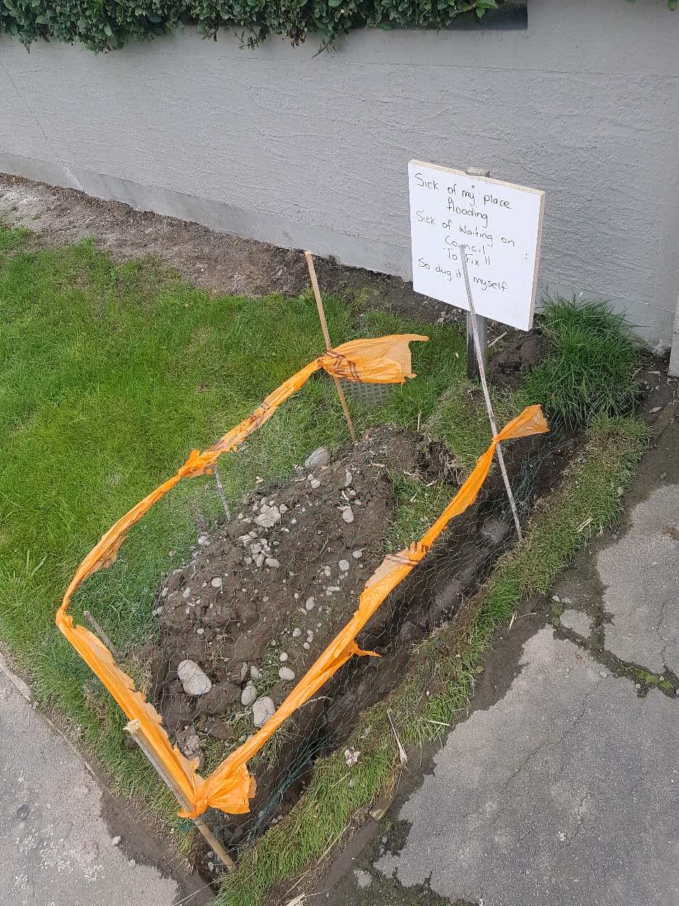 The photograph attached to this wastewater/stormwater report