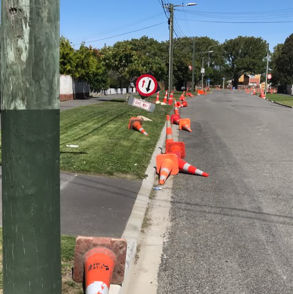 The photograph attached to this roading/streets report