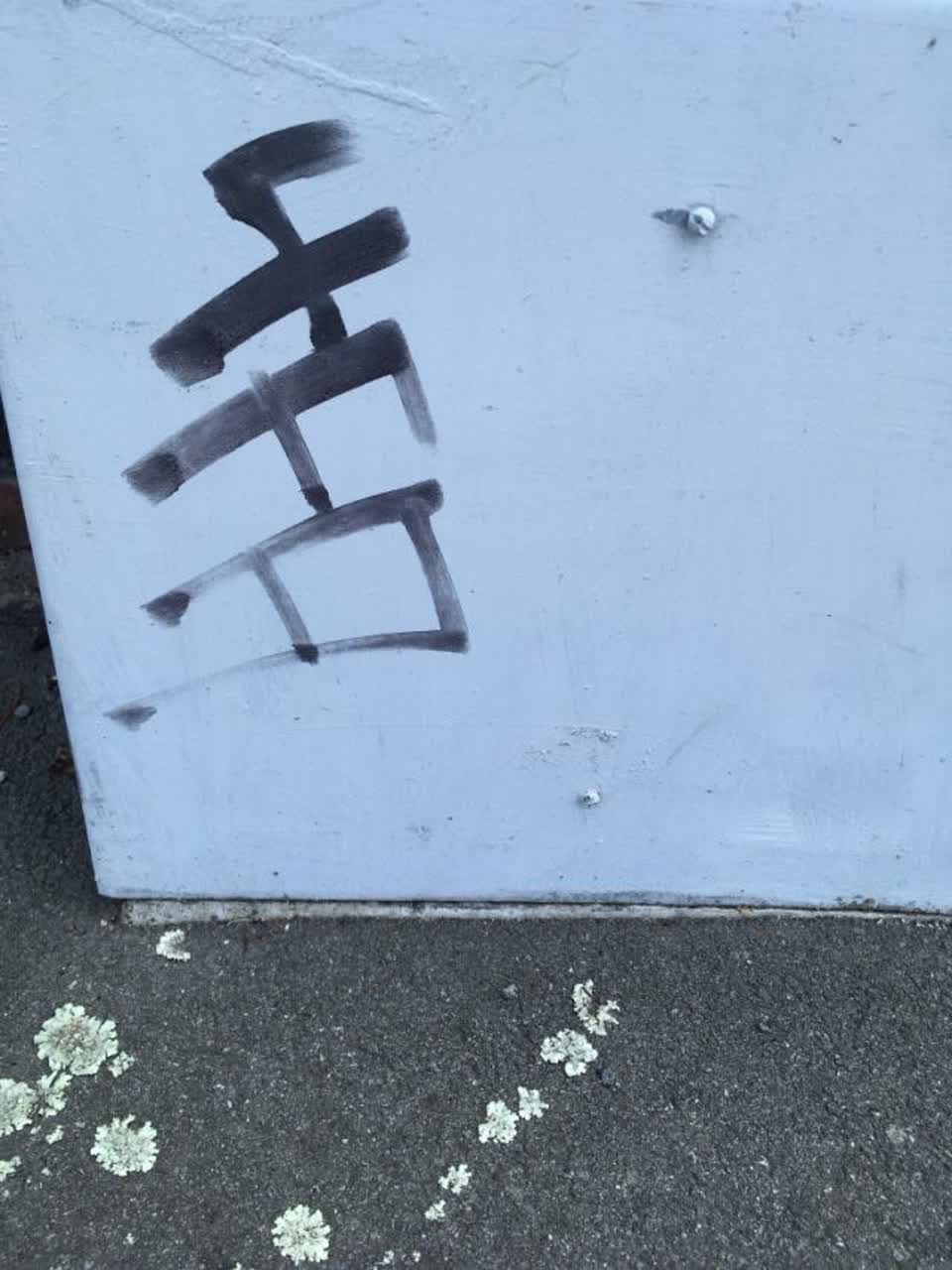 The photograph attached to this graffiti report