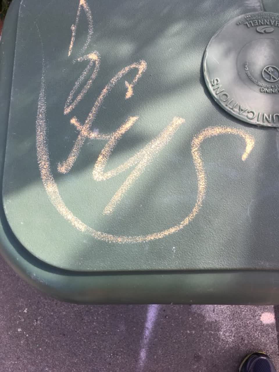 The photograph attached to this graffiti report