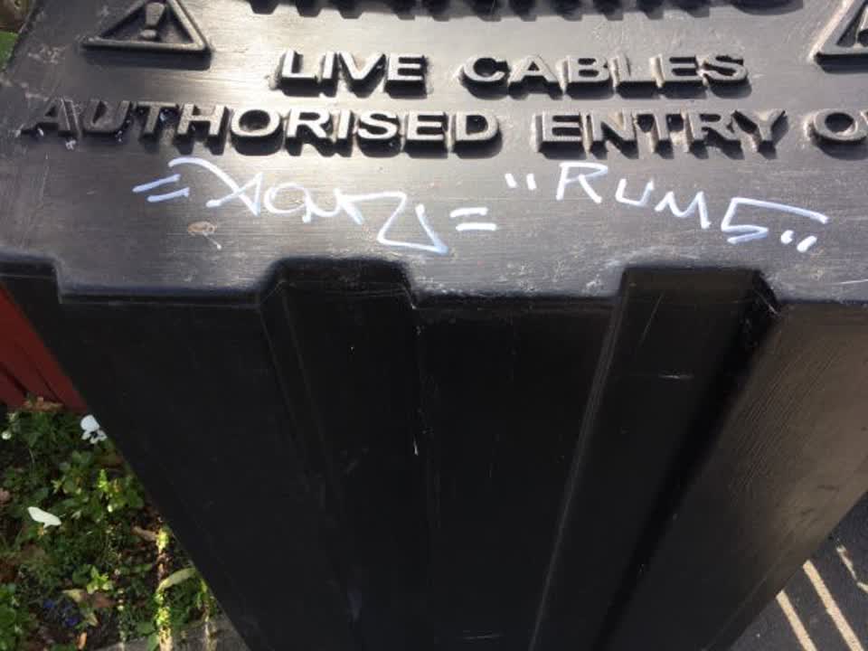 The photograph attached to this graffiti report