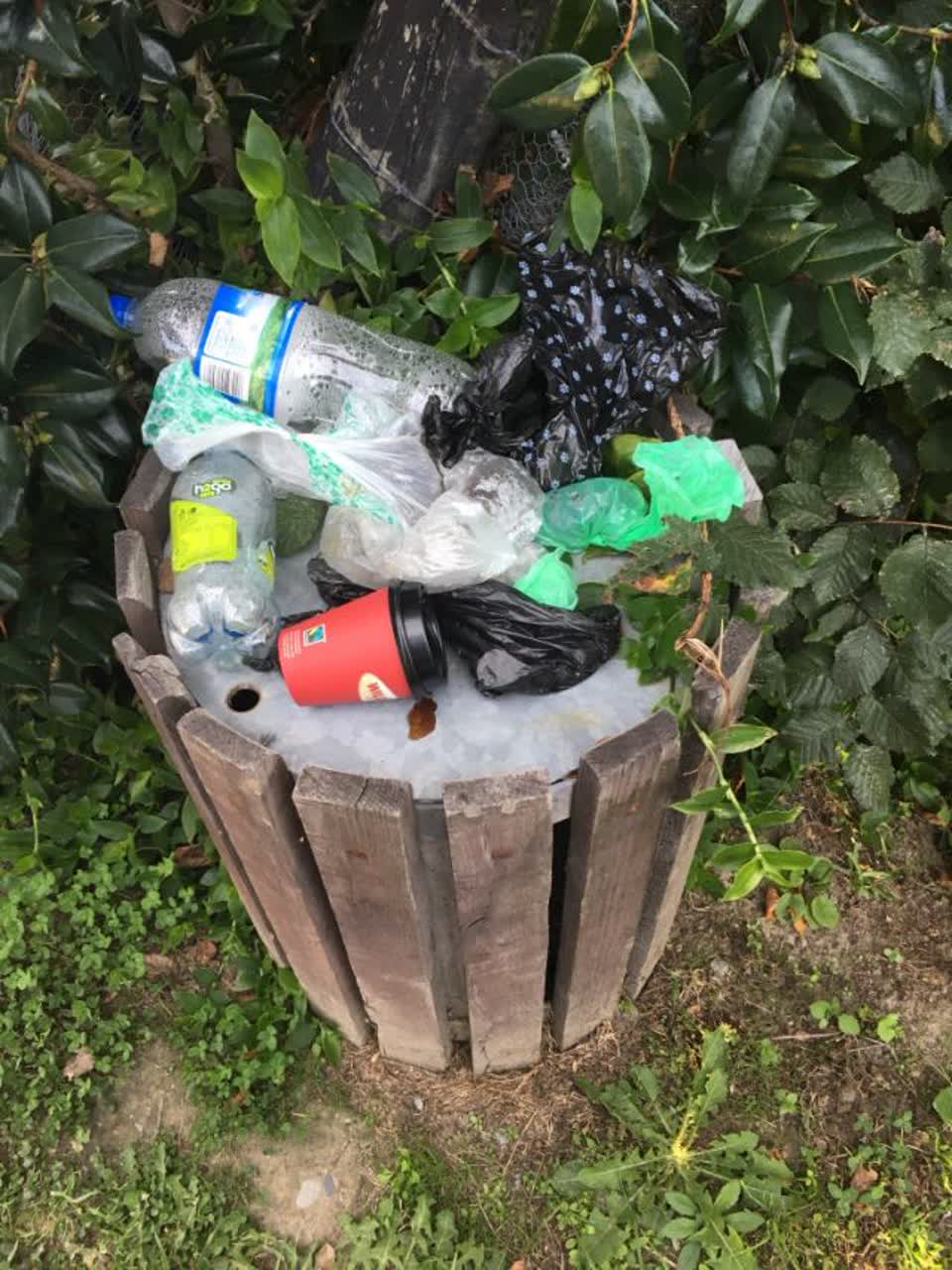 The photograph attached to this rubbish/recycling report