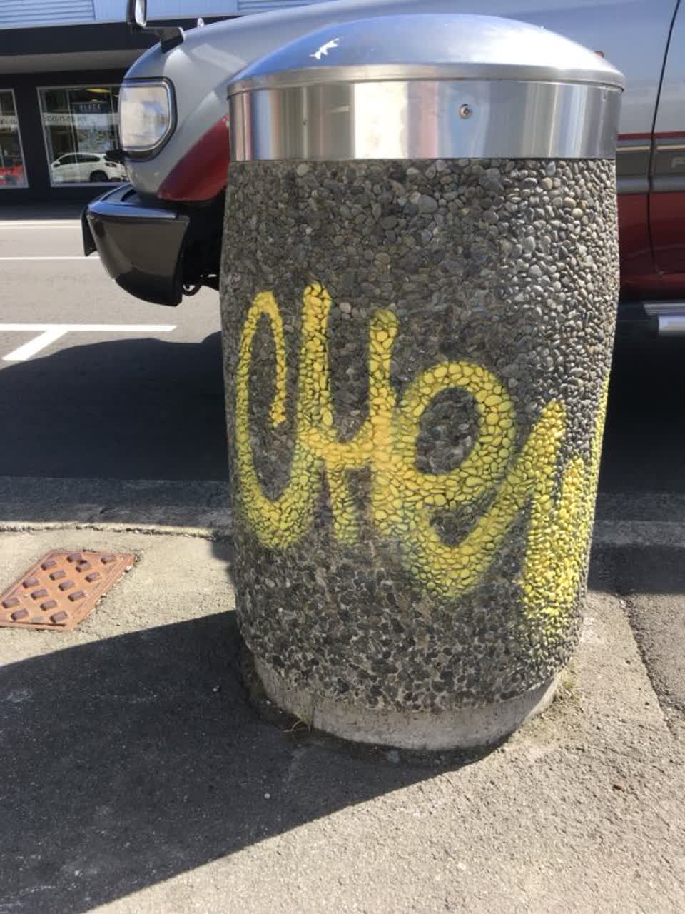 The photograph attached to this graffiti report