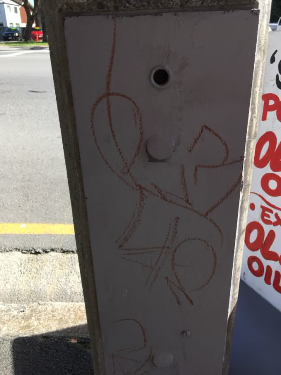The photograph attached to this graffiti report