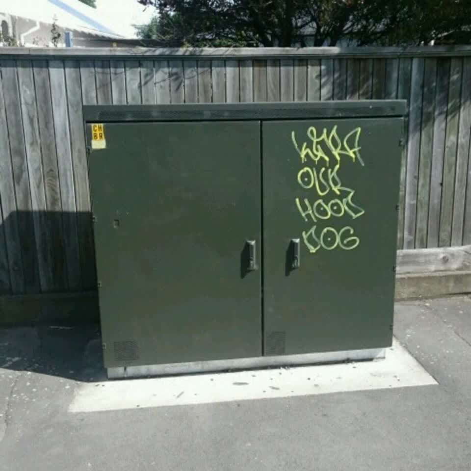 The photograph attached to this graffiti report