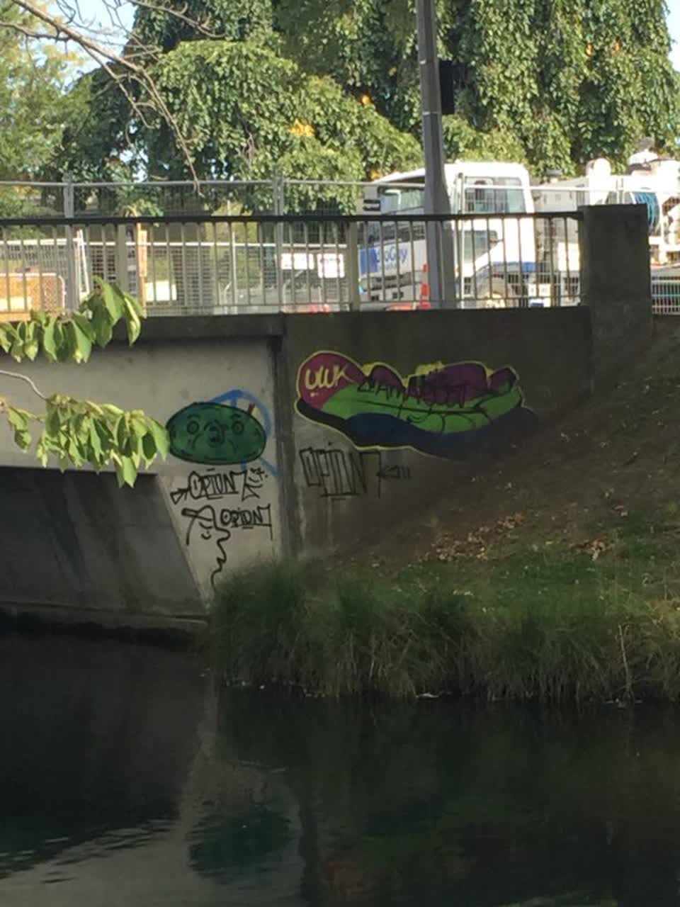 The photograph attached to this graffiti report