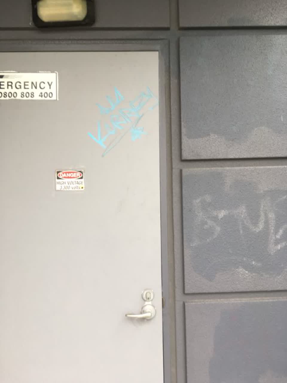 The photograph attached to this graffiti report