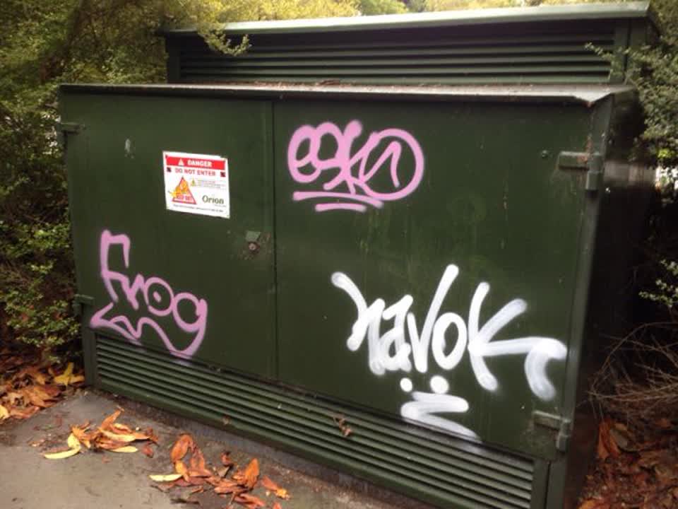 The photograph attached to this graffiti report