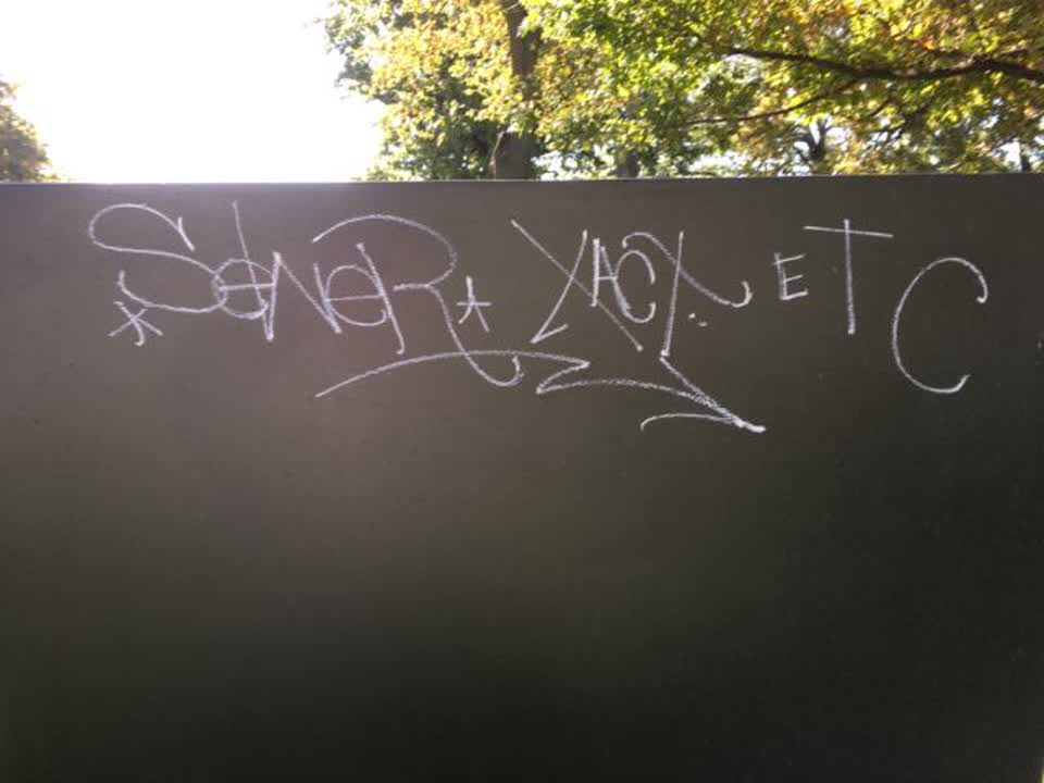 The photograph attached to this graffiti report