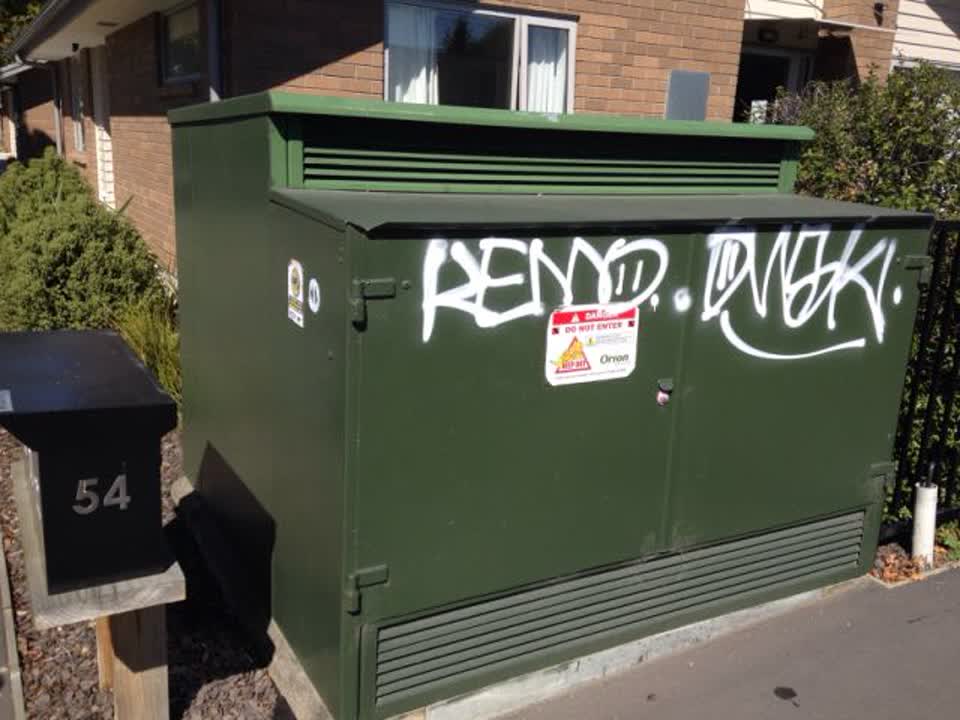 The photograph attached to this graffiti report