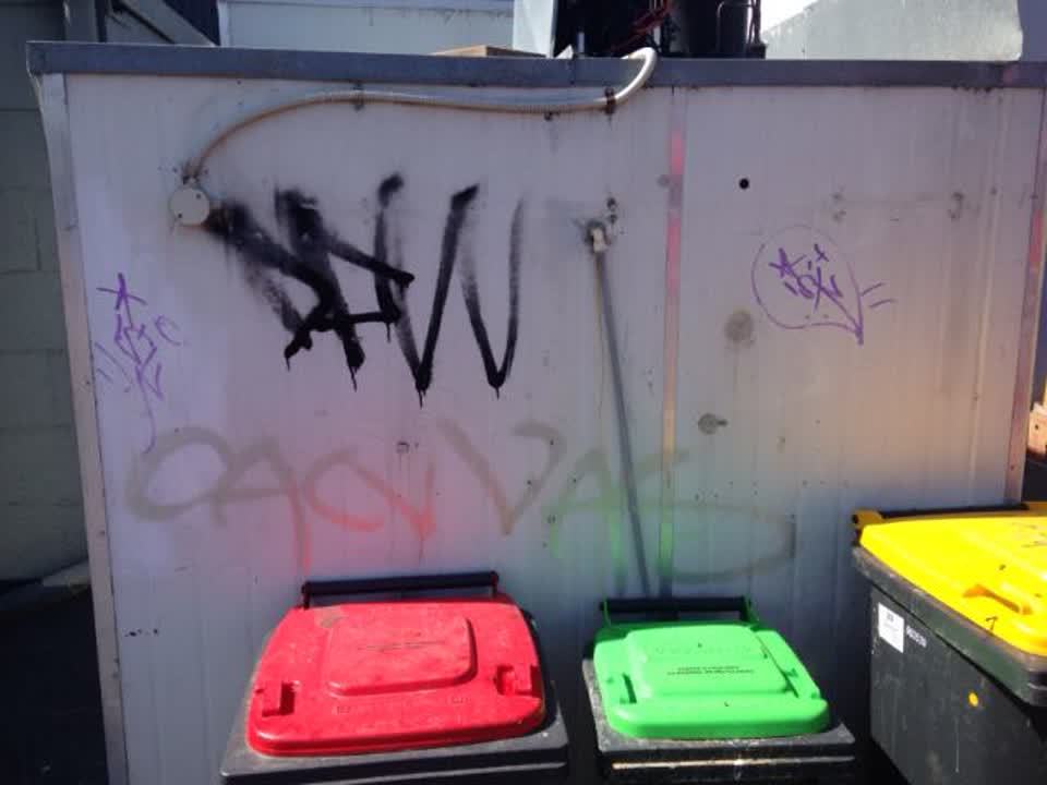 The photograph attached to this graffiti report