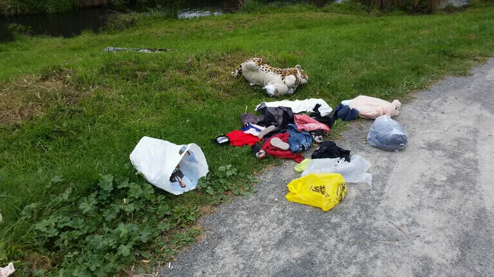 The photograph attached to this rubbish/recycling report