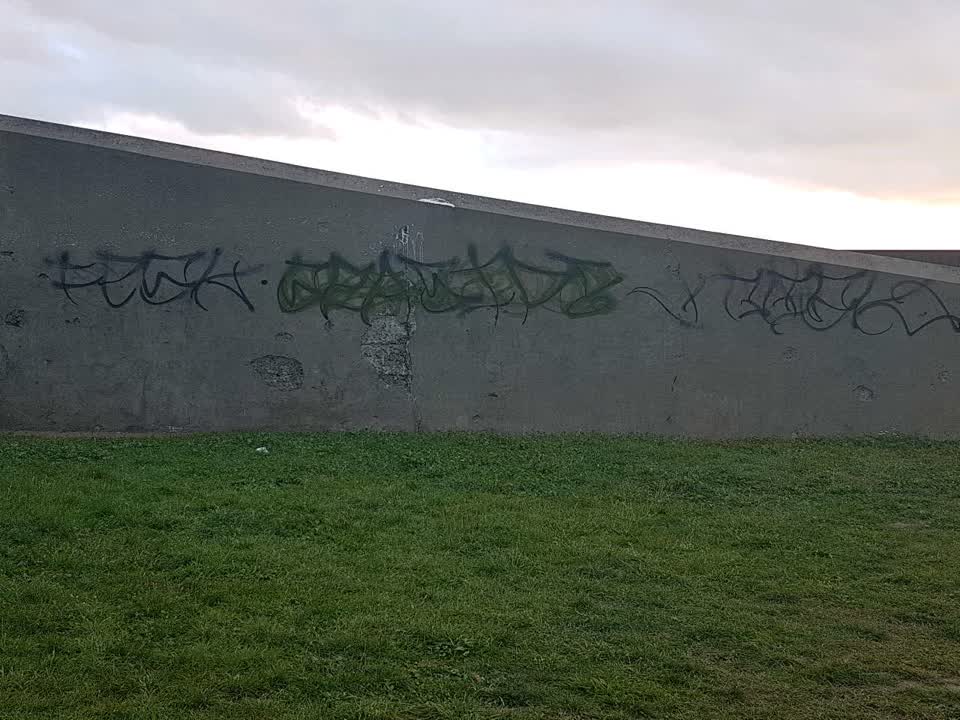 The photograph attached to this graffiti report