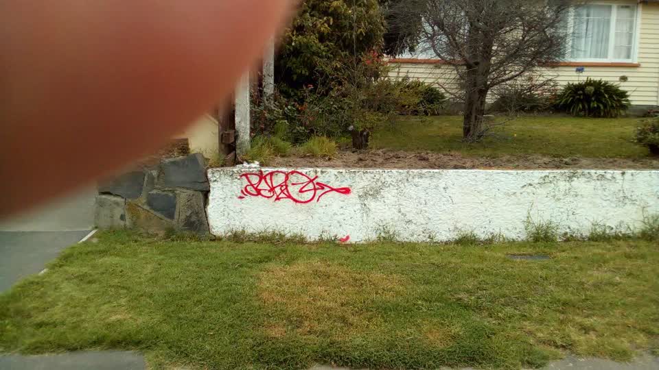 The photograph attached to this graffiti report