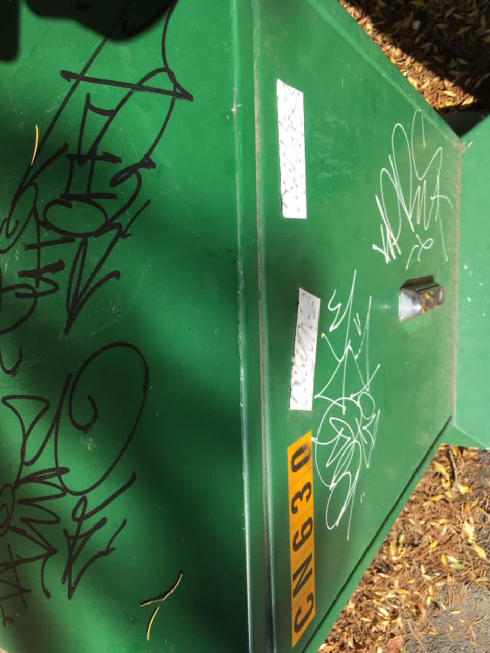 The photograph attached to this graffiti report