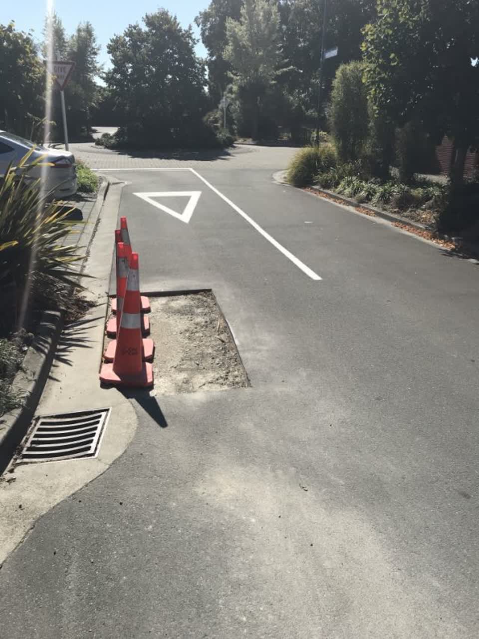 The photograph attached to this roading/streets report