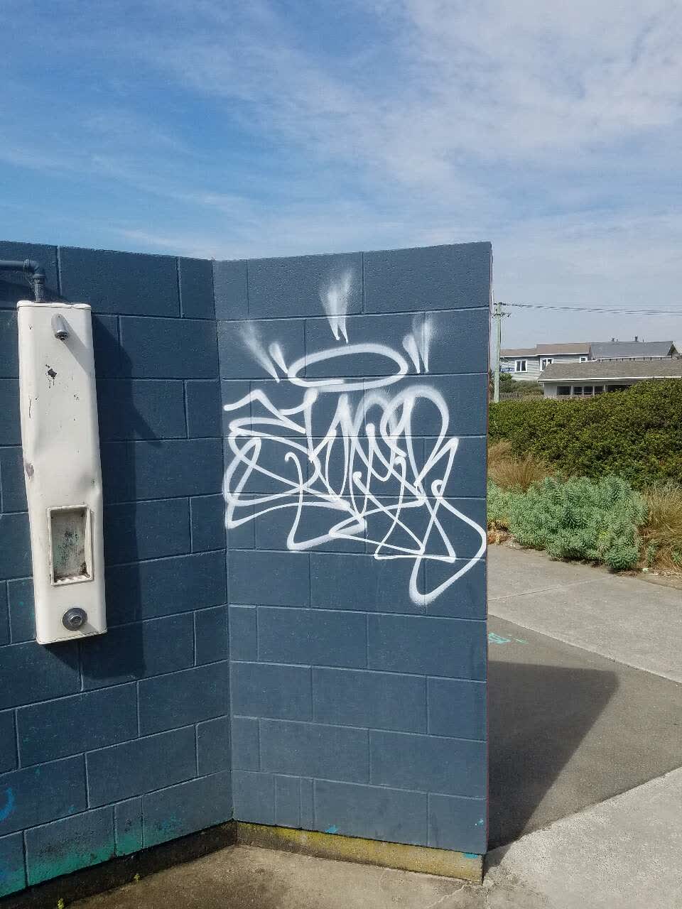 The photograph attached to this graffiti report