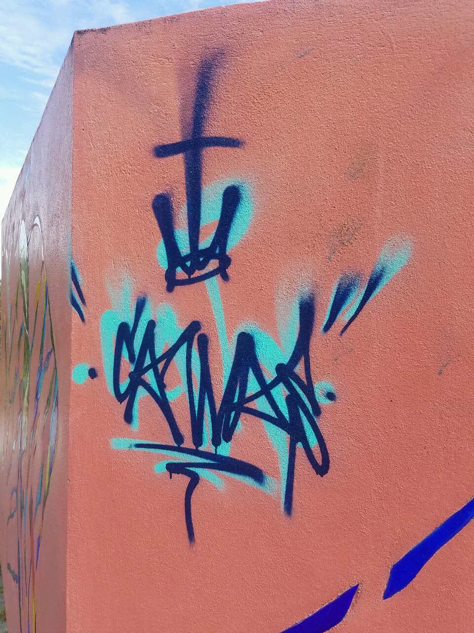 The photograph attached to this graffiti report