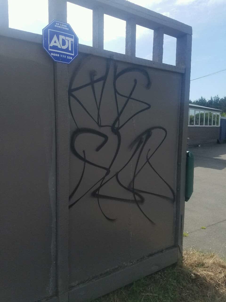 The photograph attached to this graffiti report
