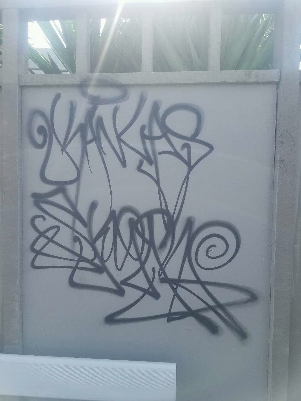 The photograph attached to this graffiti report