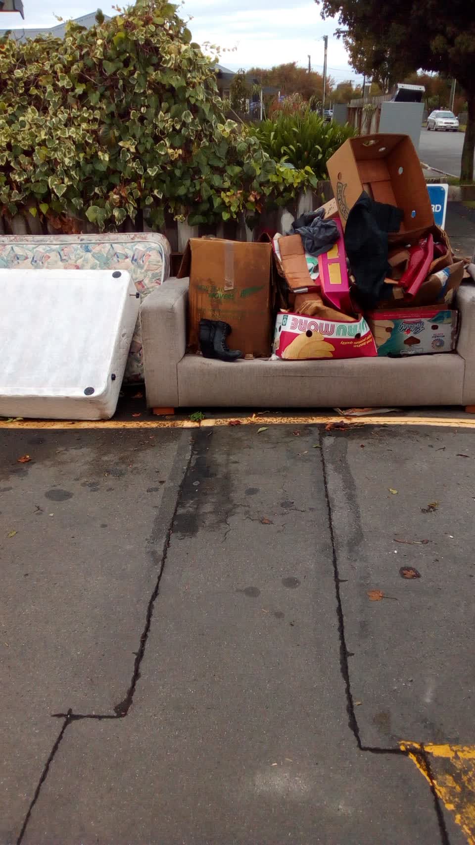 The photograph attached to this rubbish/recycling report