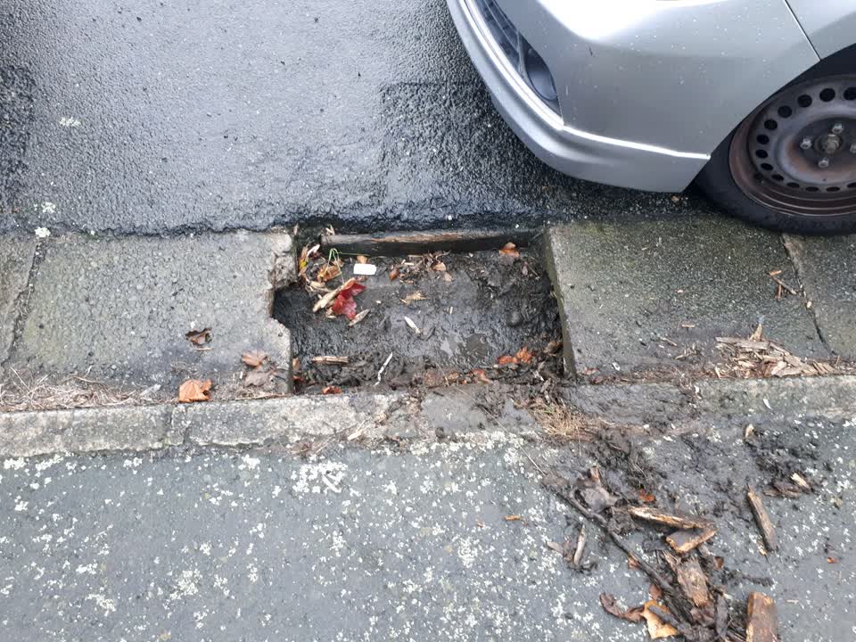 The photograph attached to this roading/streets report