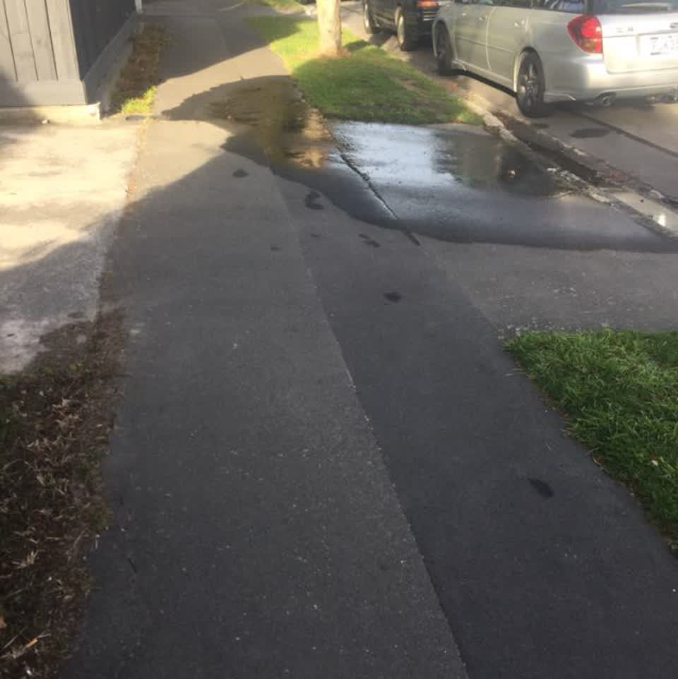 The photograph attached to this flooding report