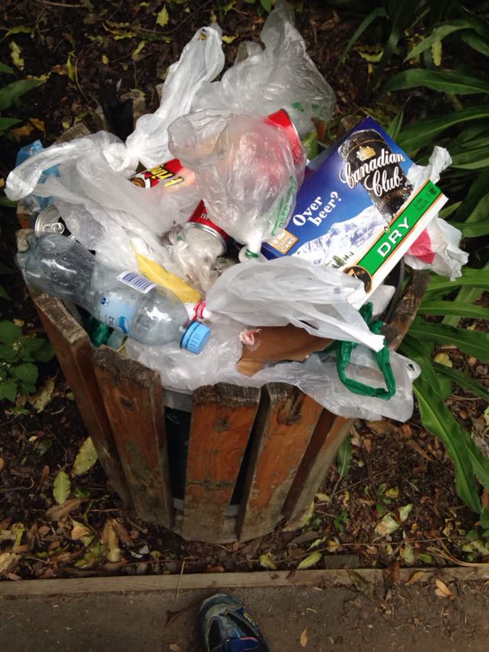 The photograph attached to this rubbish/recycling report