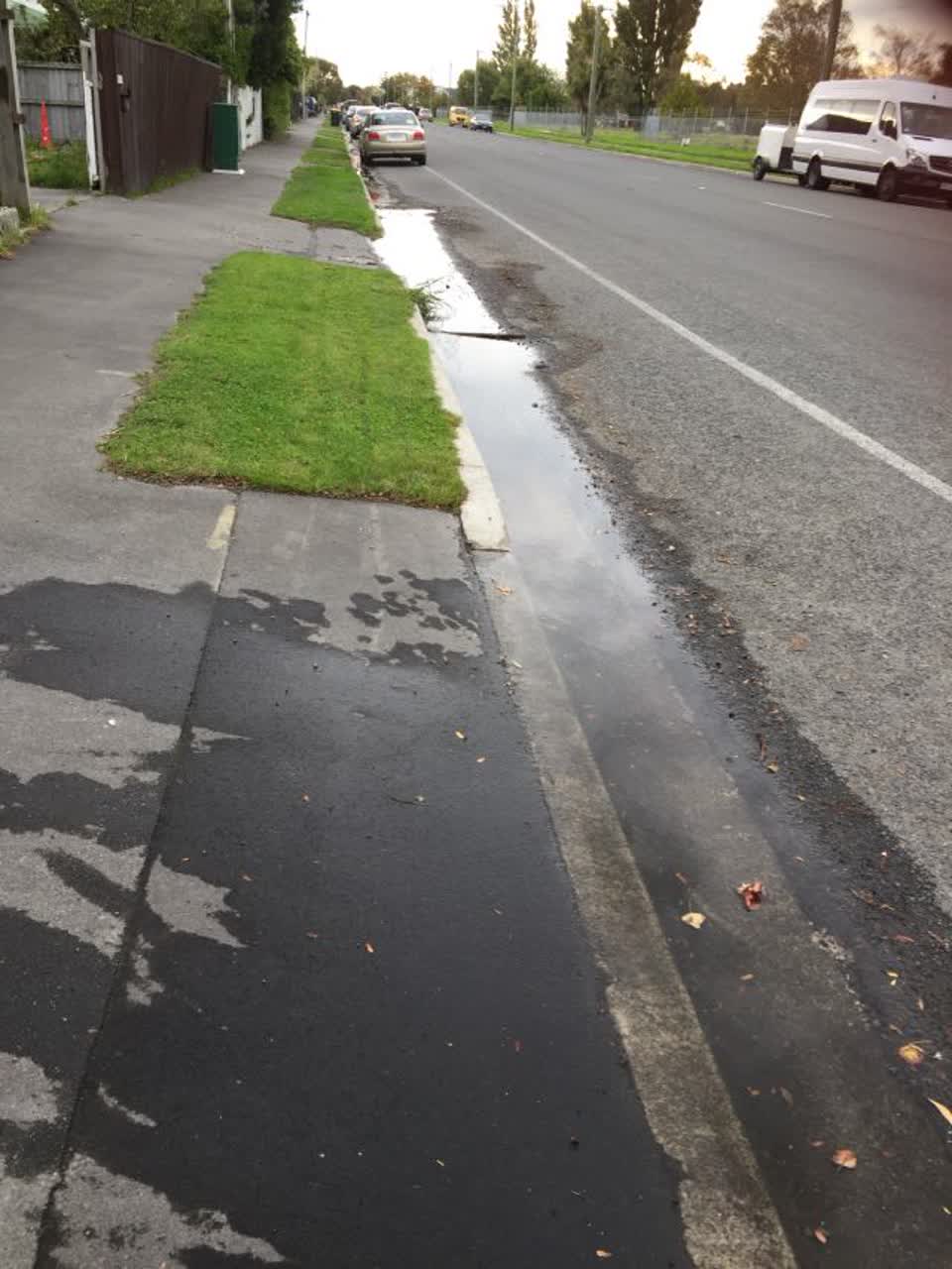 The photograph attached to this flooding report
