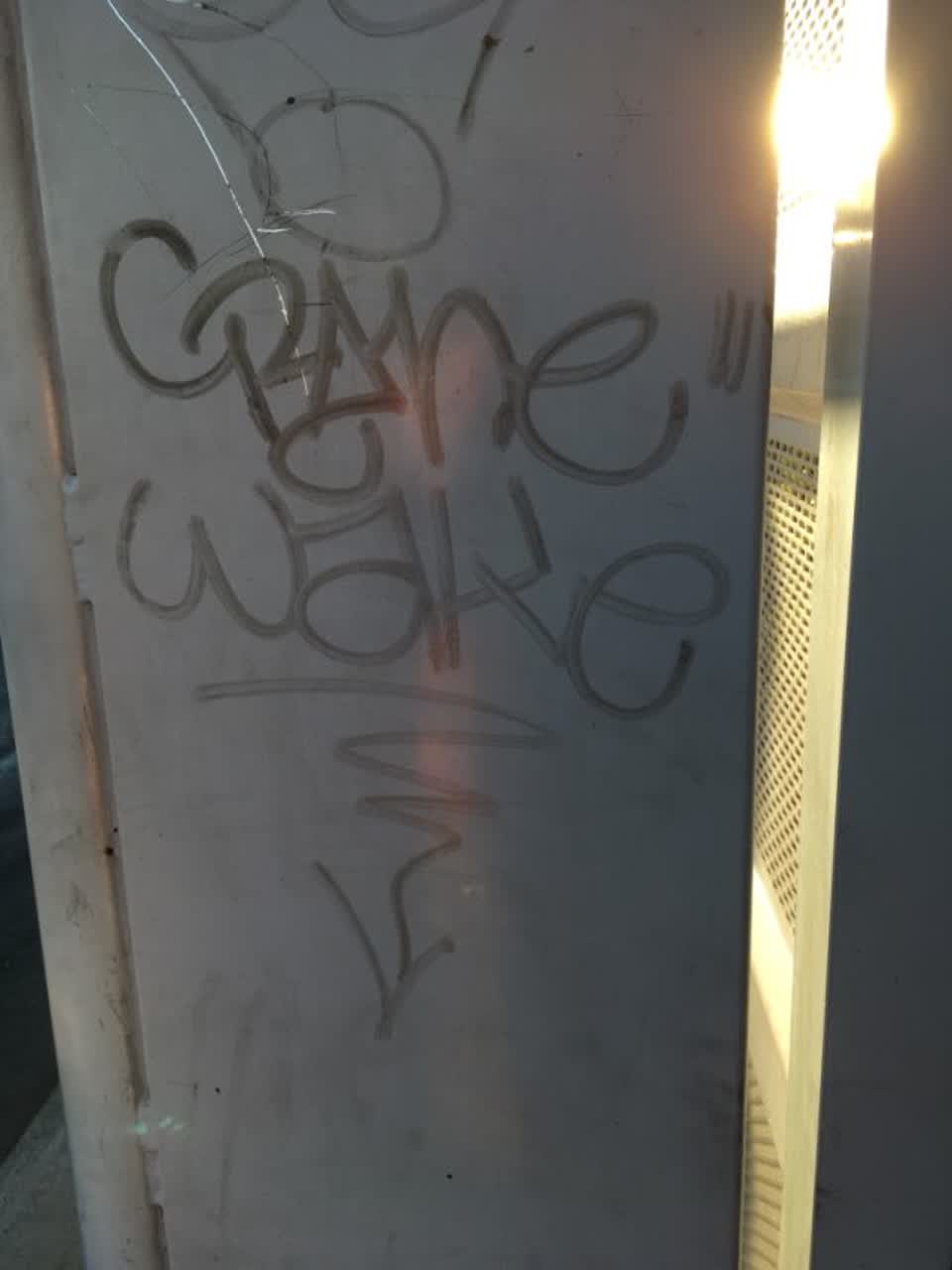The photograph attached to this graffiti report