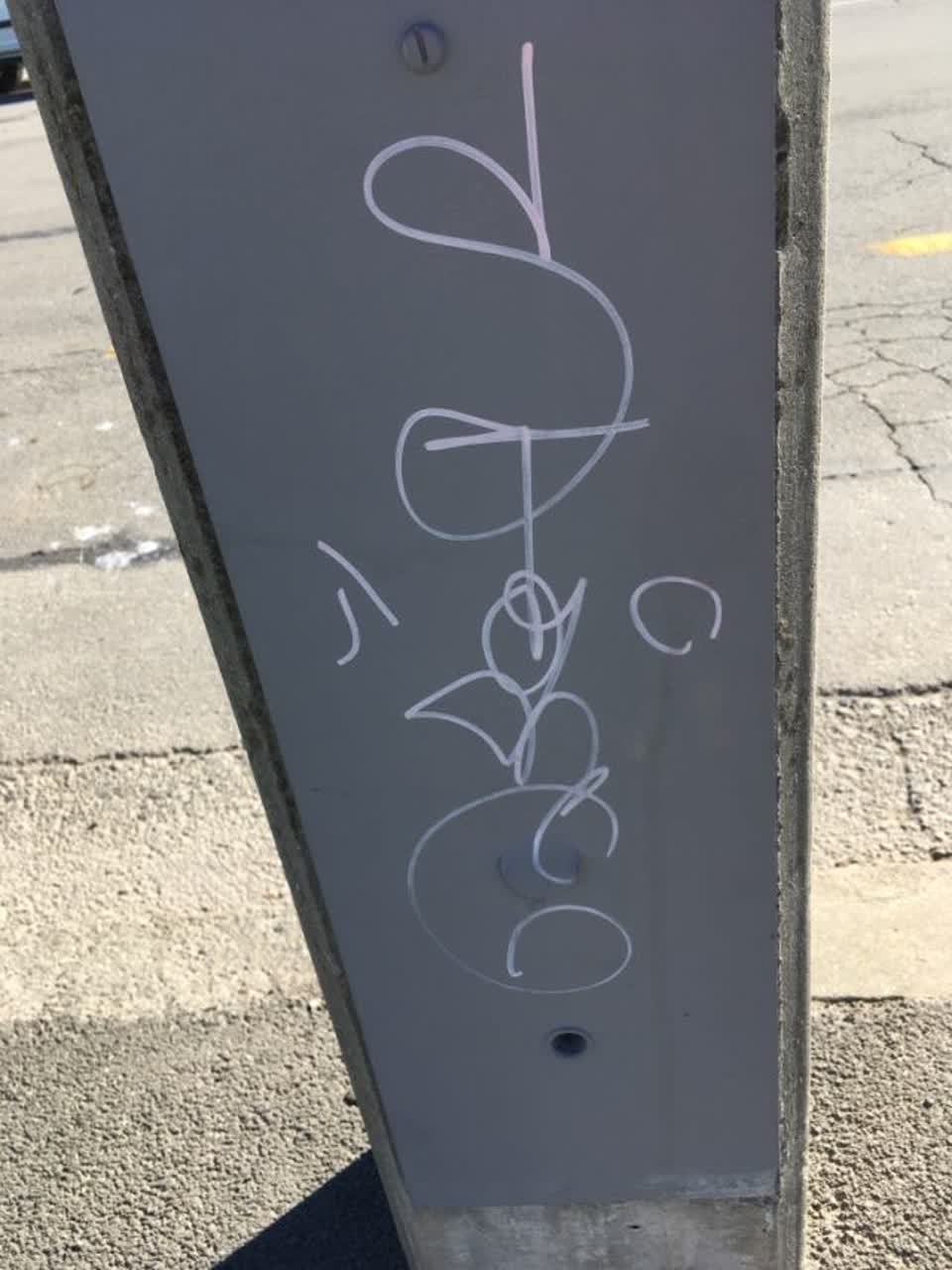 The photograph attached to this graffiti report
