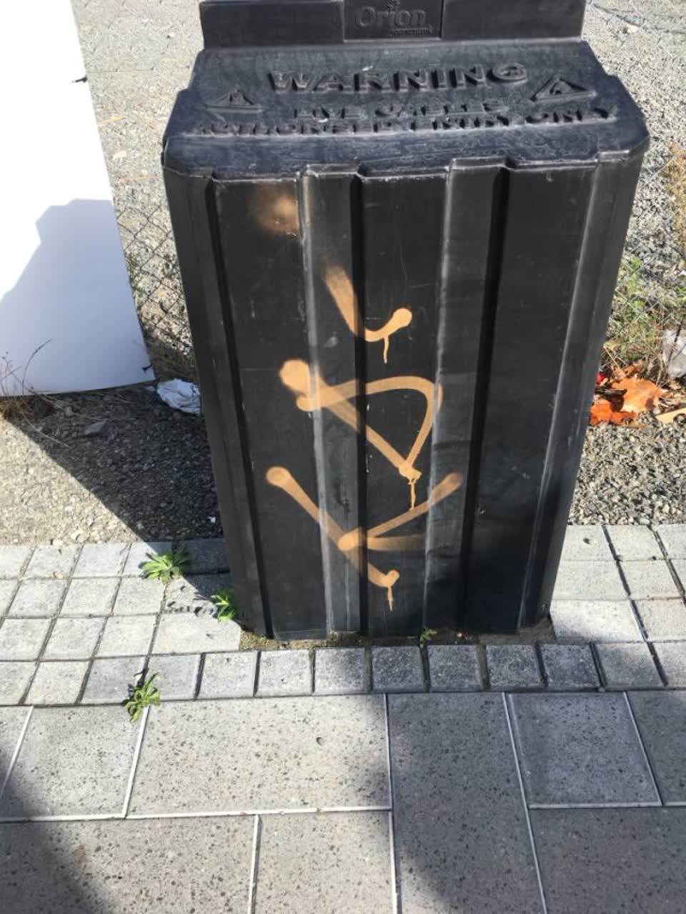 The photograph attached to this graffiti report