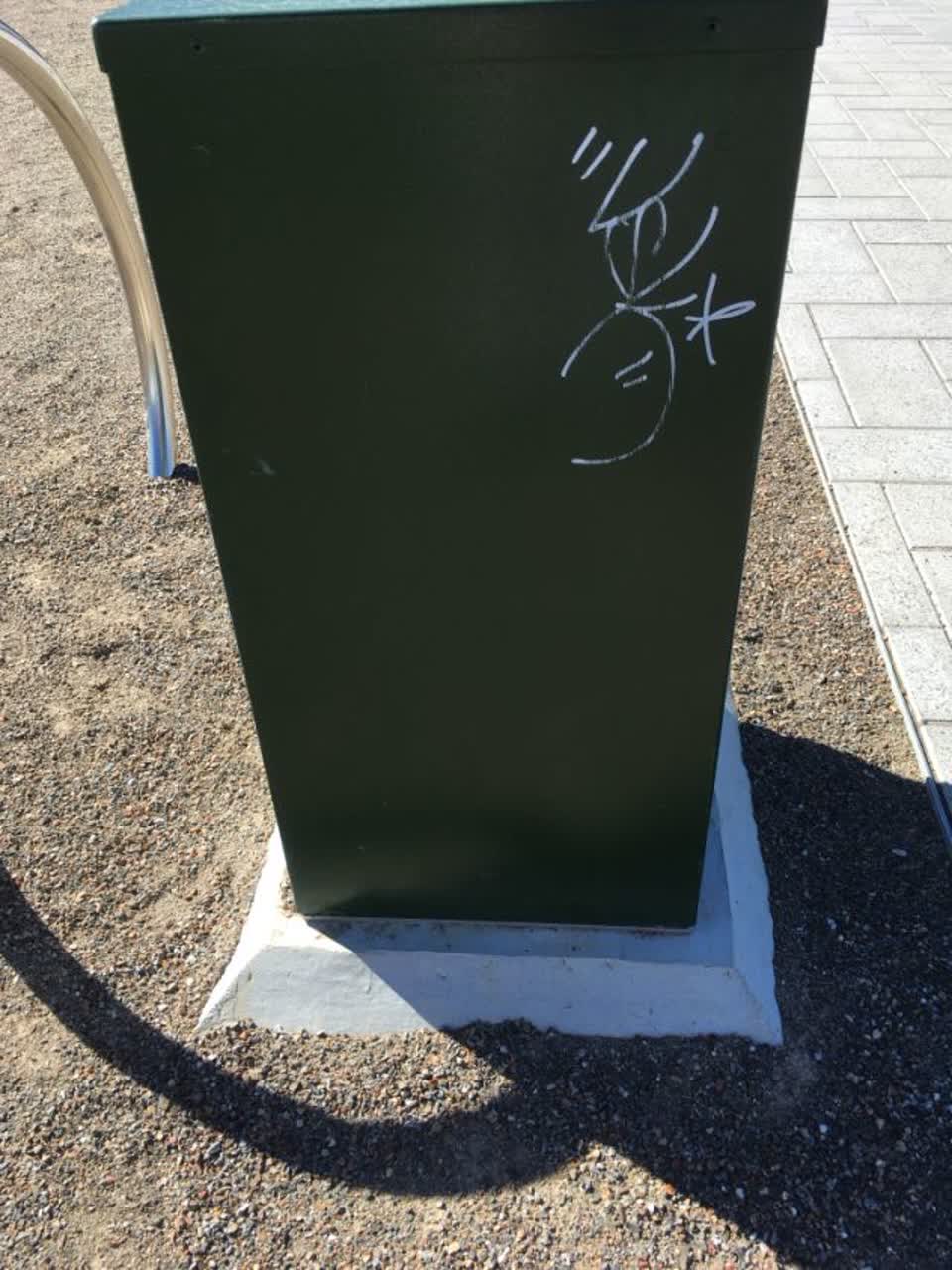 The photograph attached to this graffiti report