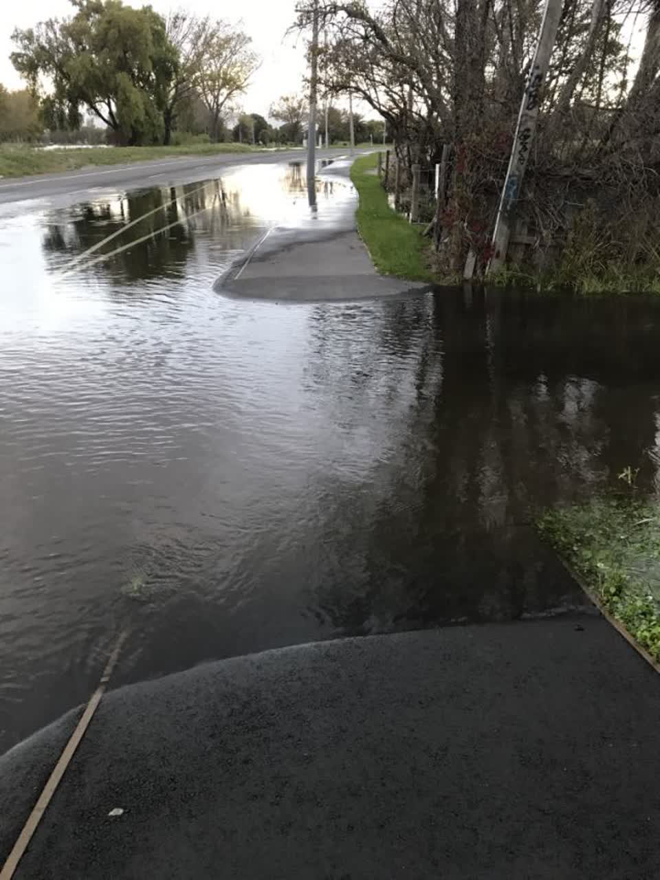 The photograph attached to this flooding report