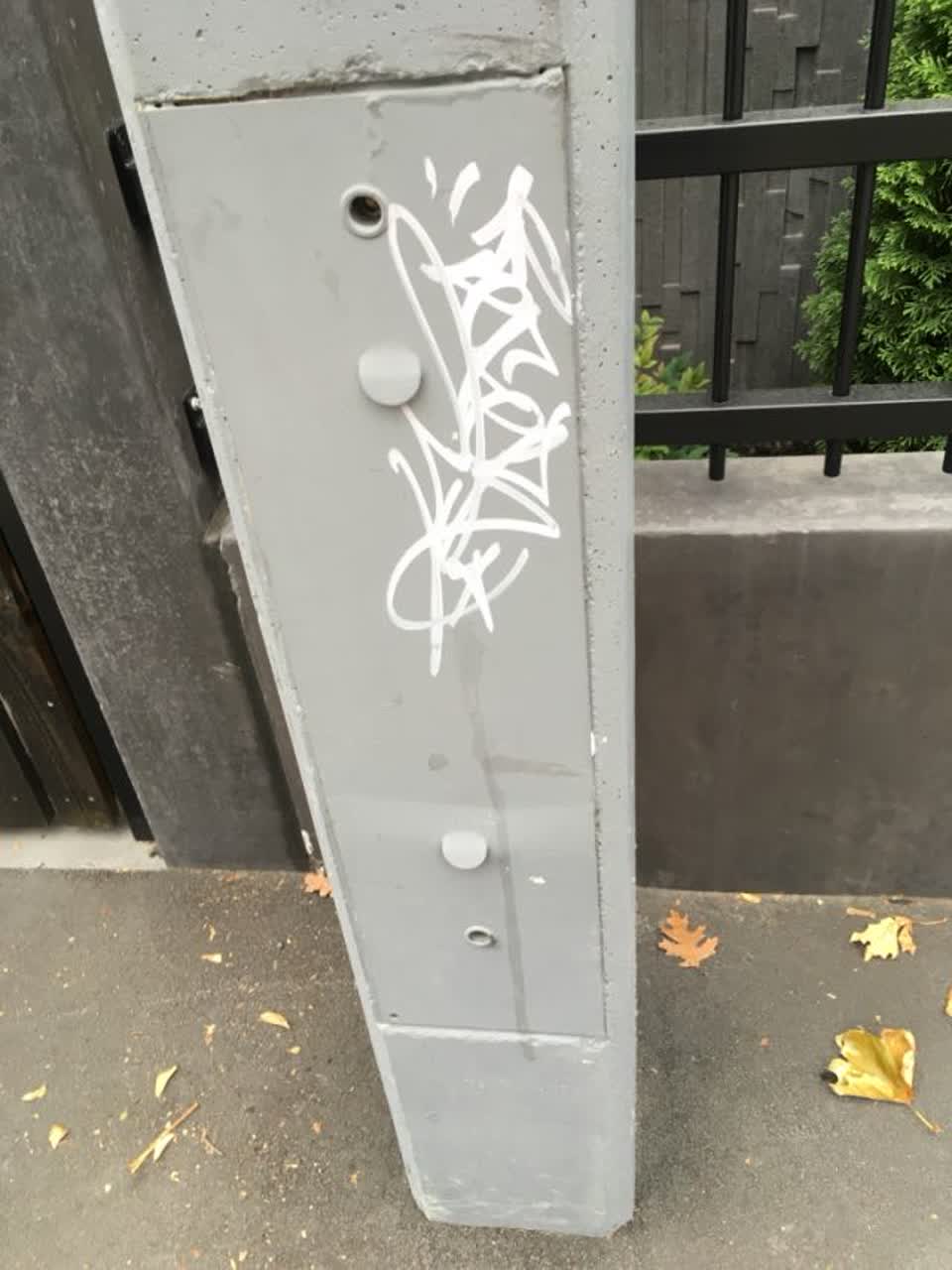 The photograph attached to this graffiti report