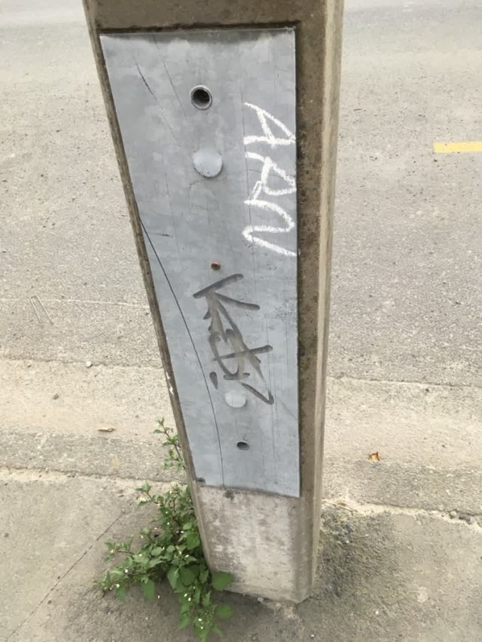 The photograph attached to this graffiti report