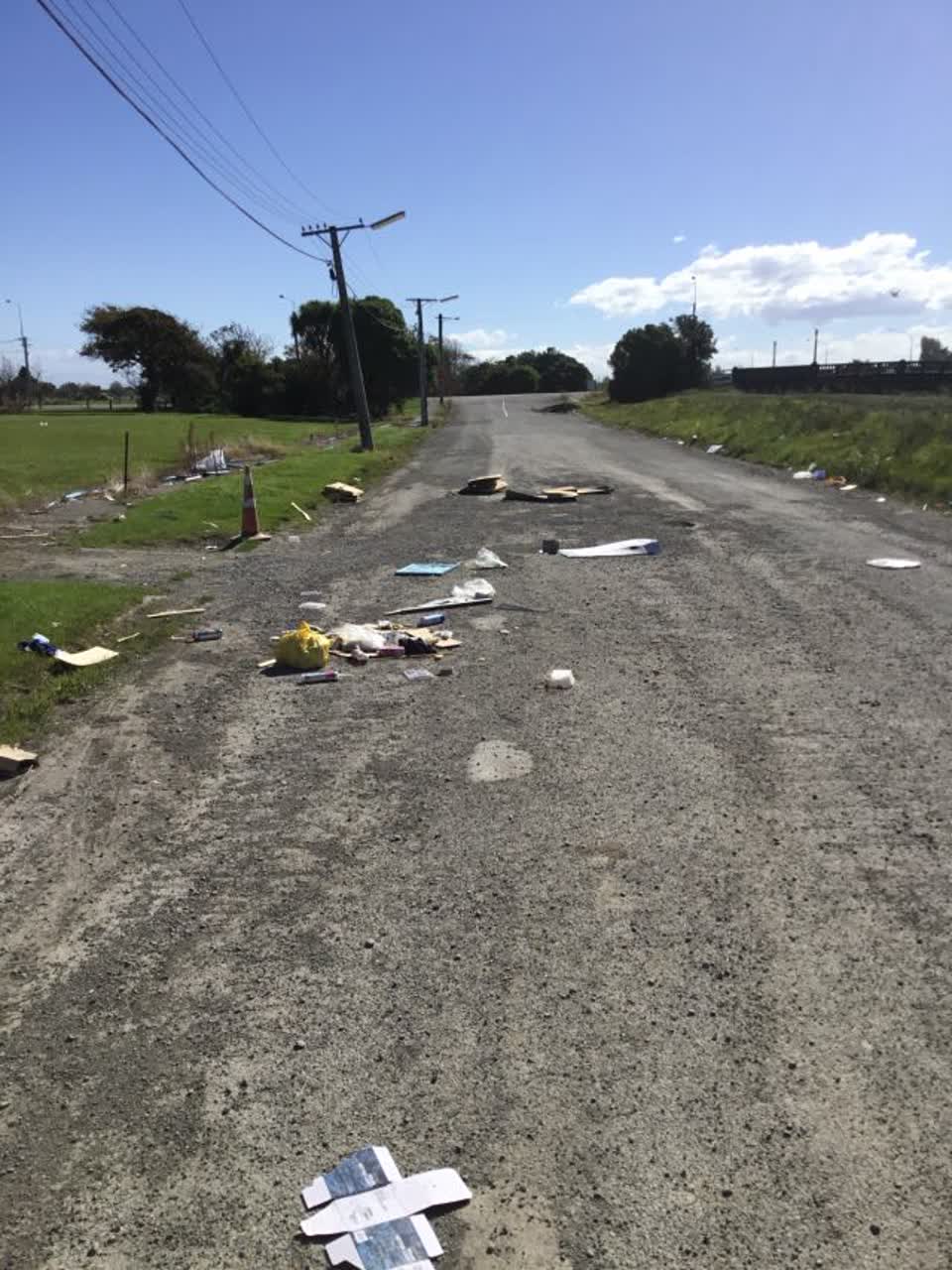 The photograph attached to this rubbish/recycling report