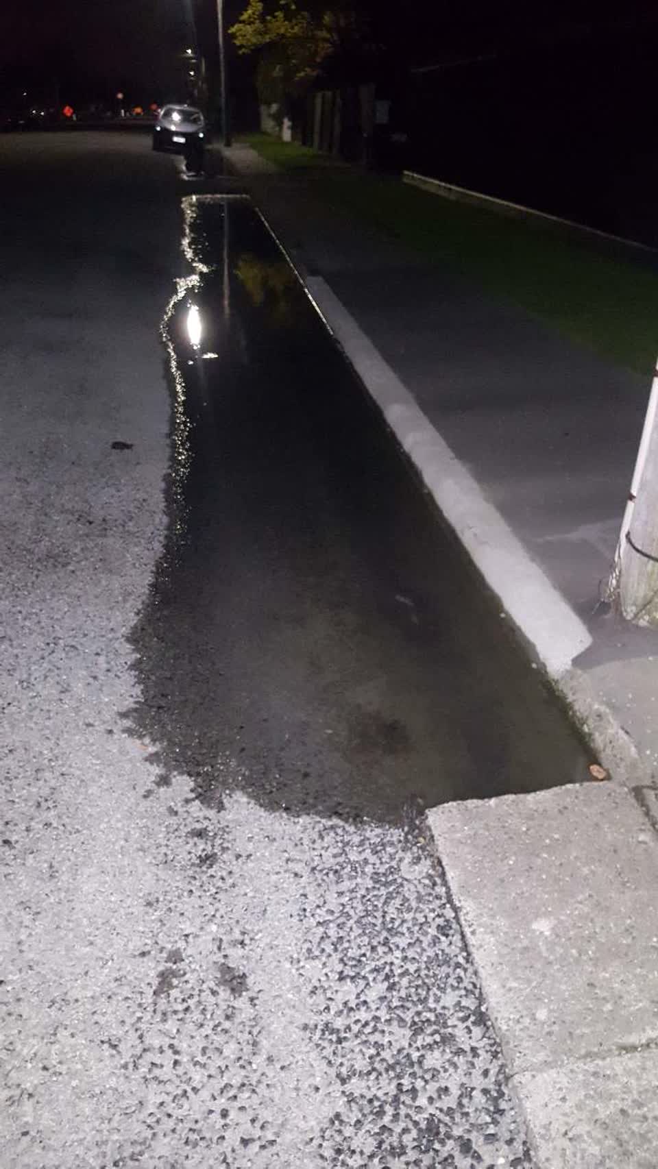 The photograph attached to this flooding report