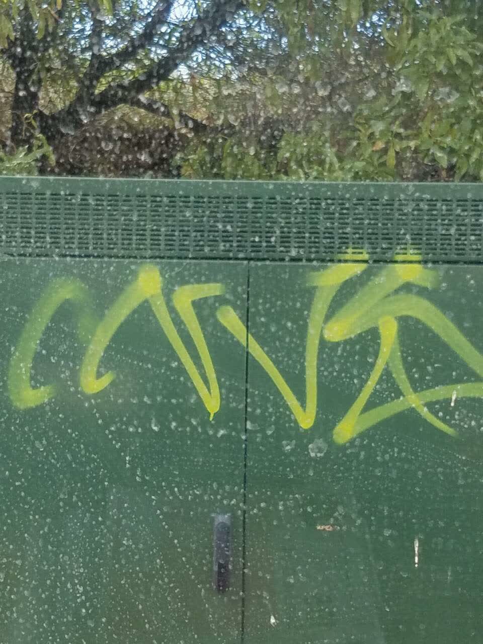 The photograph attached to this graffiti report