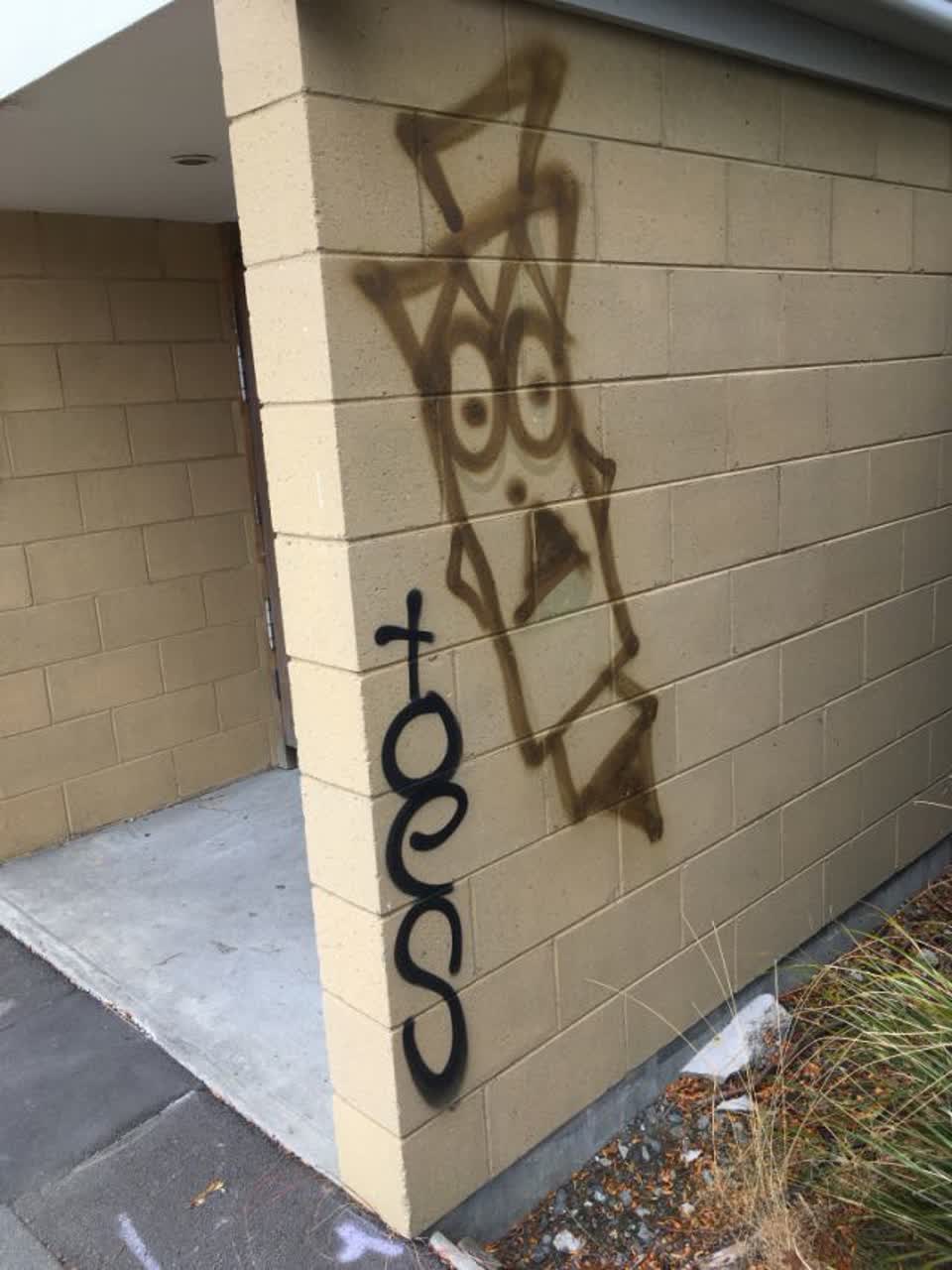 The photograph attached to this graffiti report