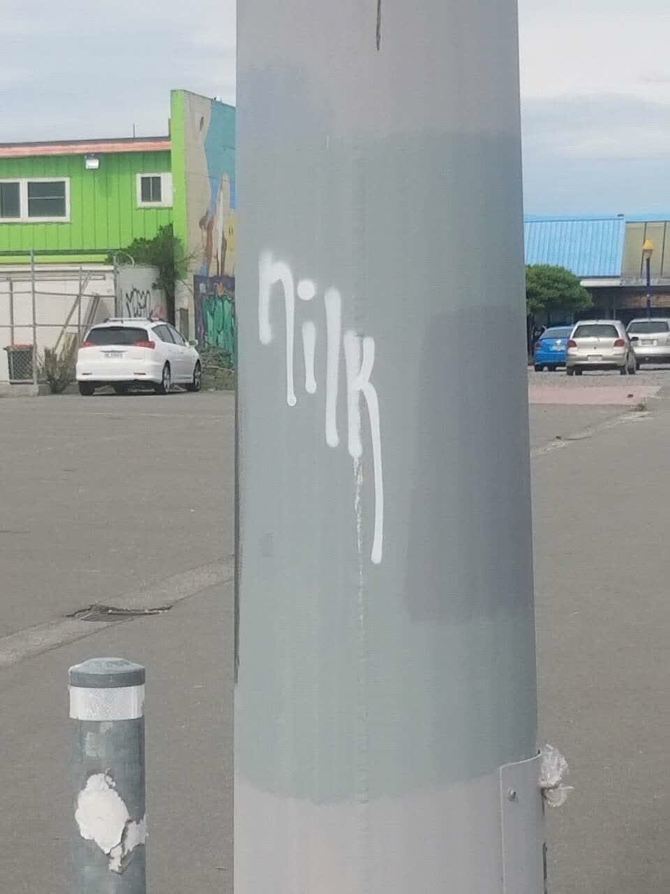 The photograph attached to this graffiti report