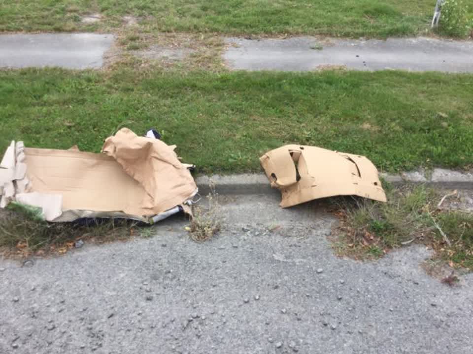 The photograph attached to this rubbish/recycling report