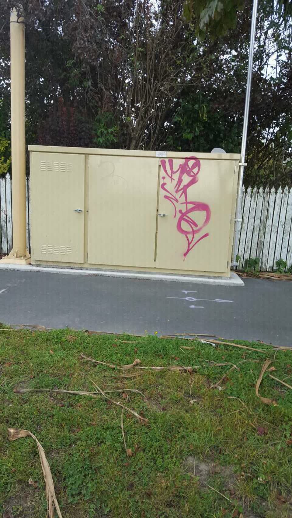 The photograph attached to this graffiti report