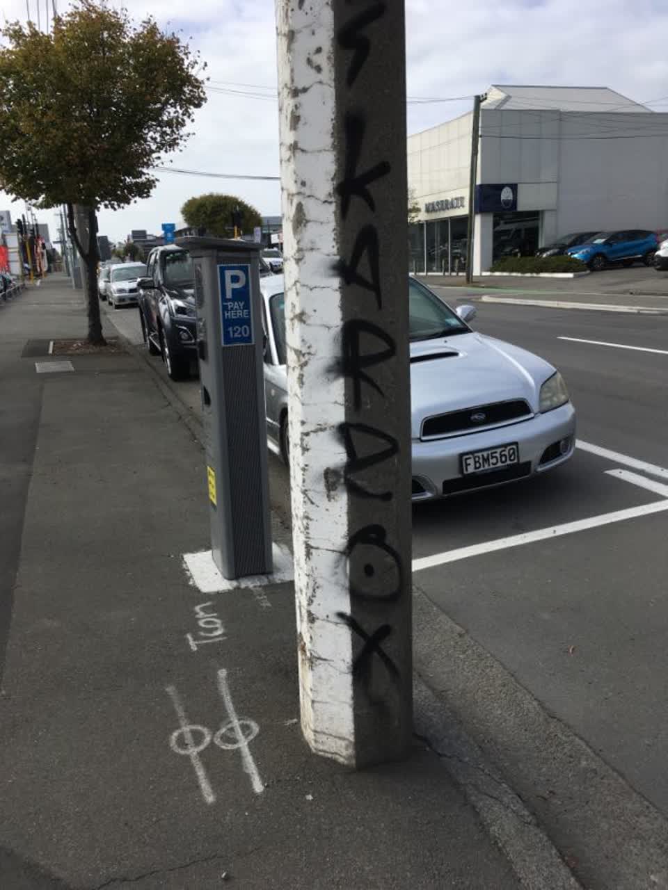 The photograph attached to this graffiti report