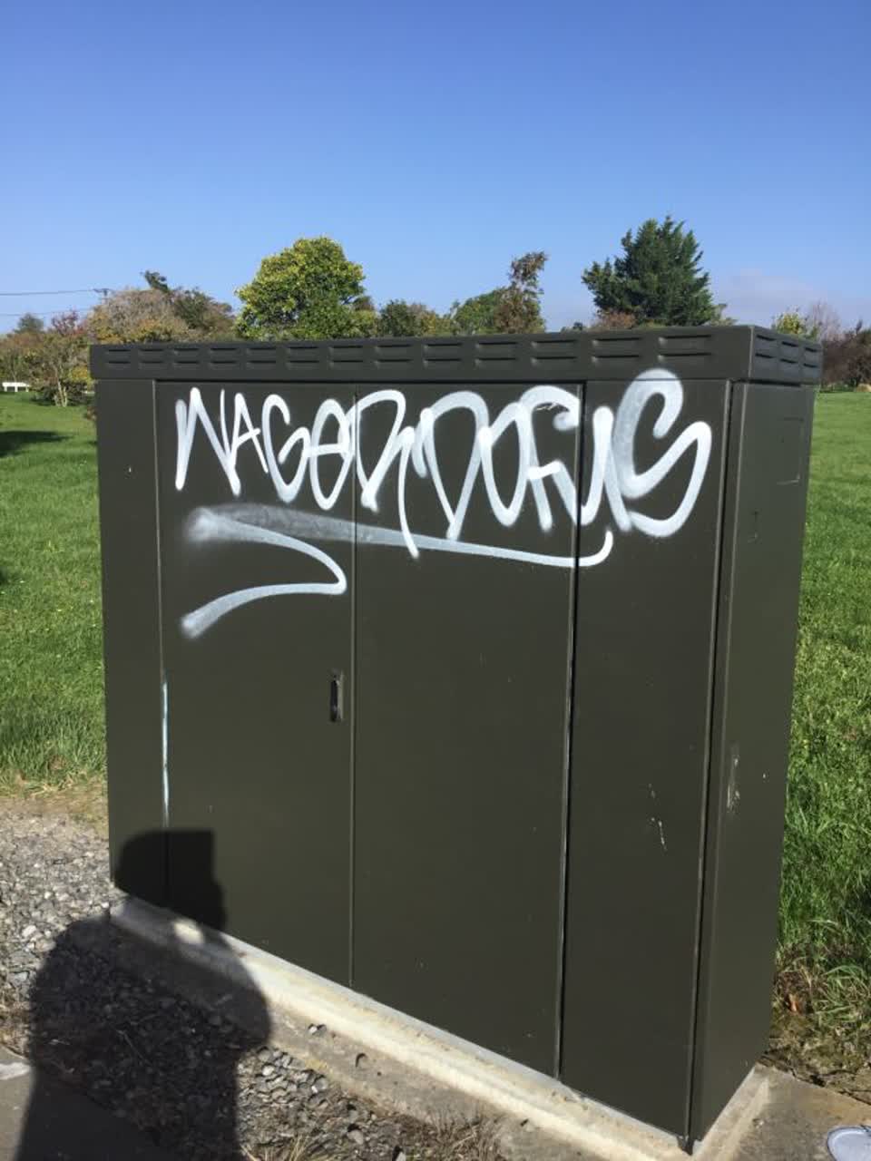 The photograph attached to this graffiti report
