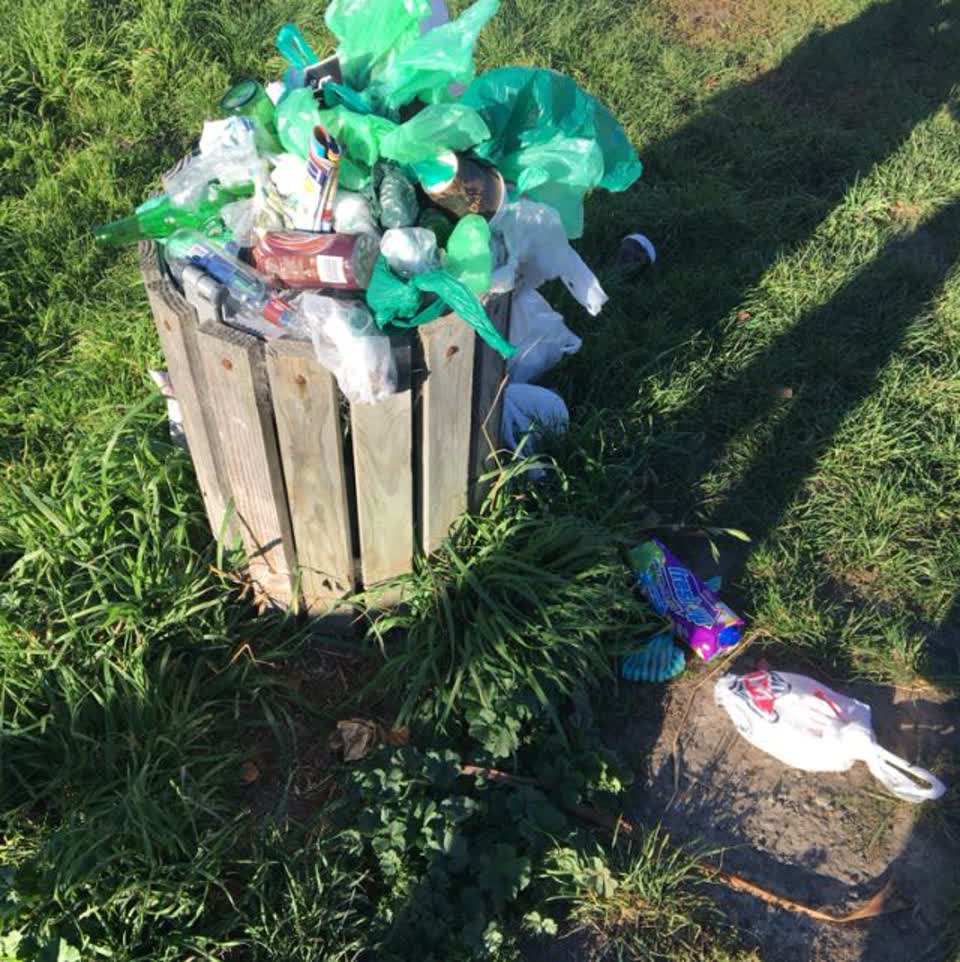 The photograph attached to this rubbish/recycling report