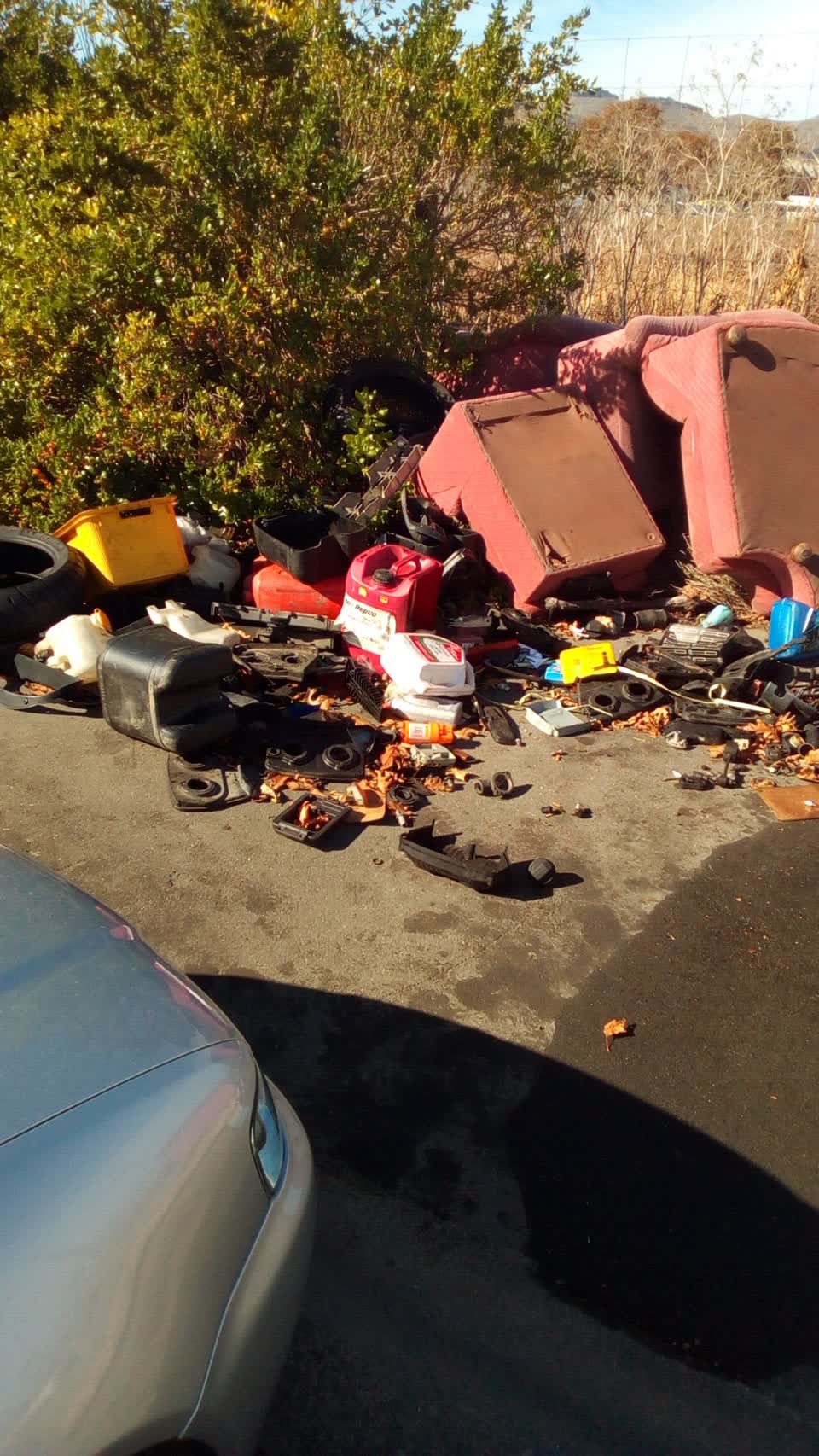 The photograph attached to this rubbish/recycling report