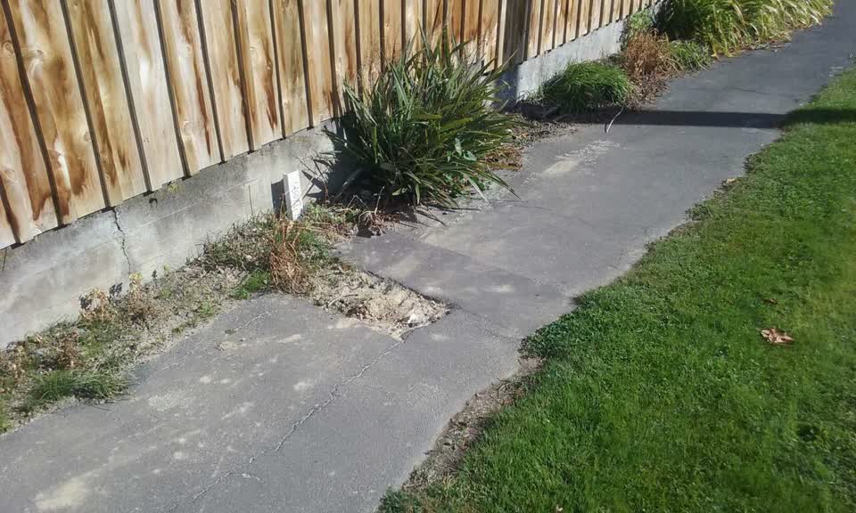 The photograph attached to this roading/streets report